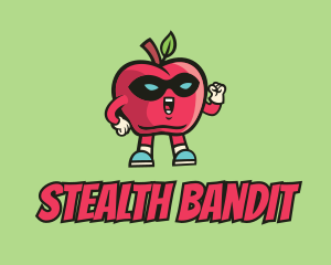 Bandit - Super Apple Fruit logo design