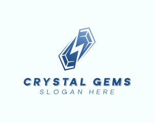 Crystal Energy Lightning logo design