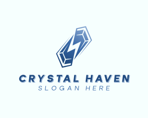 Crystal Energy Lightning logo design