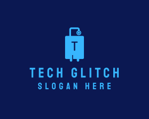 Luggage Tech Circuit logo design