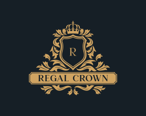 Shield Regal Crown logo design