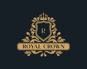 Shield Regal Crown logo design