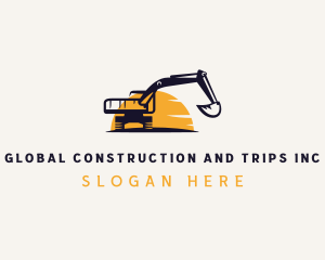 Excavation - Heavy Equipment Excavator Machinery logo design