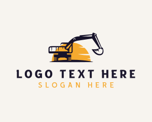 Heavy Equipment Excavator Machinery Logo