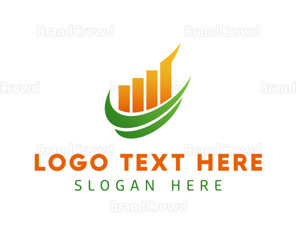 Finance Business Bar Graph Logo