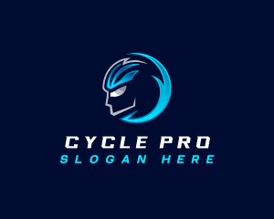 Cyclist Helmet Rider logo design