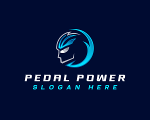 Cyclist Helmet Rider logo design