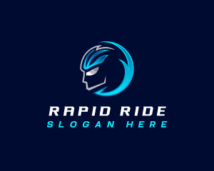 Cyclist Helmet Rider logo design