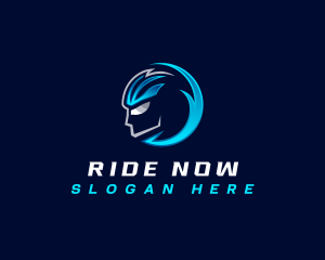 Cyclist Helmet Rider logo design