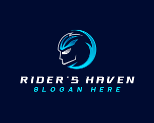 Cyclist Helmet Rider logo design