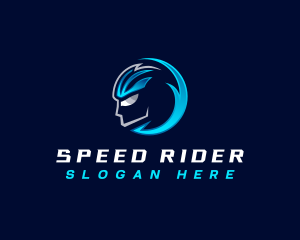 Cyclist Helmet Rider logo design