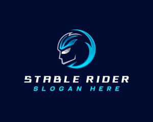 Cyclist Helmet Rider logo design