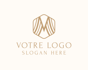 Insurance - Elegant Hexagon Letter M logo design