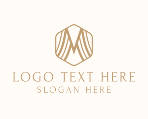 Elegant Hexagon Letter M Logo
