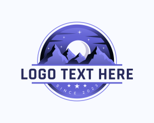 Travel - Camping Mountain Trip logo design