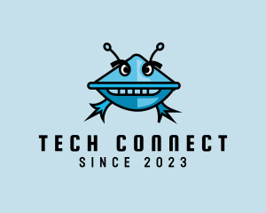 Interactive - Video Game Digital Alien logo design