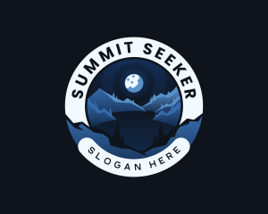 Mountaineer - Moon Mountain Lake Camp logo design
