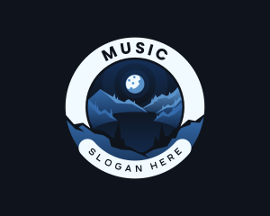 Emblem - Moon Mountain Lake Camp logo design