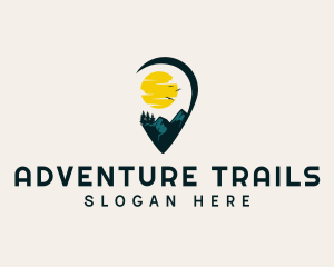 Adventure Travel Pin logo design