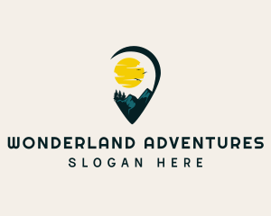 Adventure Travel Pin logo design