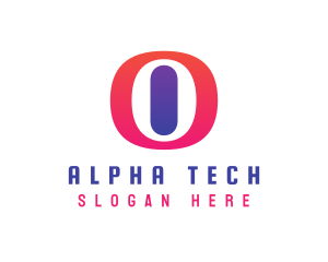 Alphabet - Oval Gradient O logo design