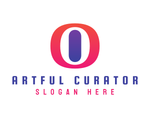 Oval Gradient O logo design