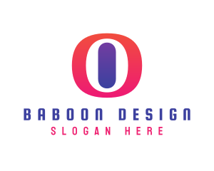 Oval Gradient O logo design