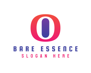 Oval Gradient O logo design