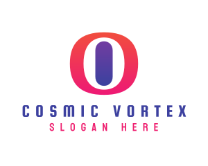 Oval Gradient O logo design