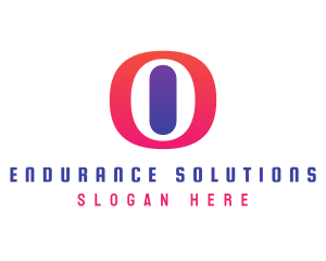 Oval Gradient O logo design