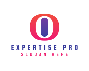 Oval Gradient O logo design