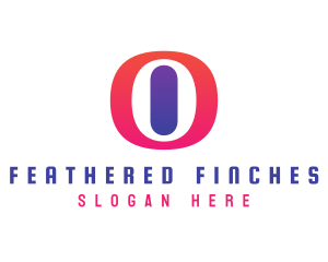 Oval Gradient O logo design