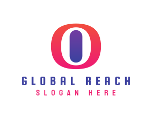 Oval Gradient O logo design