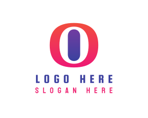 Alphabet - Oval Gradient O logo design