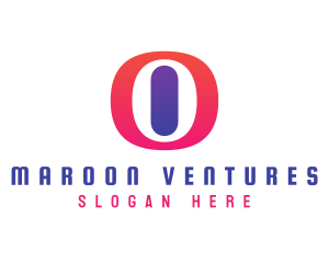 Oval Gradient O logo design