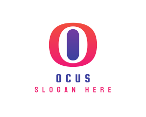 Oval Gradient O logo design