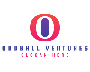 Oval Gradient O logo design