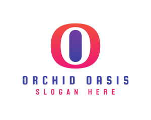 Oval Gradient O logo design