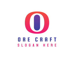 Oval Gradient O logo design