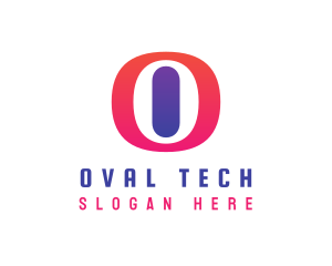 Oval - Oval Gradient O logo design