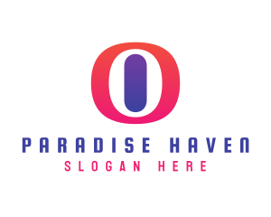 Oval Gradient O logo design