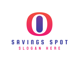 Oval Gradient O logo design