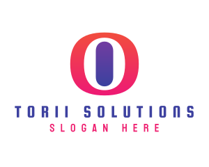 Oval Gradient O logo design