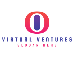 Oval Gradient O logo design