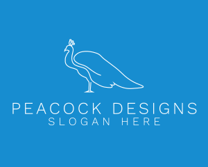 Peacock - Peacock Animal Monoline logo design
