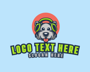 Gaming Headphones Dog logo design