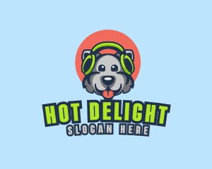 Gaming Headphones Dog logo design