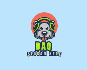 Gamer - Gaming Headphones Dog logo design