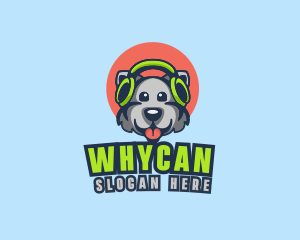 Puppy - Gaming Headphones Dog logo design