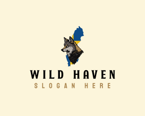 Sweden Wild Wolf  logo design